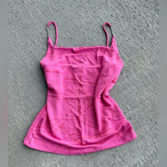 Pink Spaghetti Strap Top - Picture 1 of 4